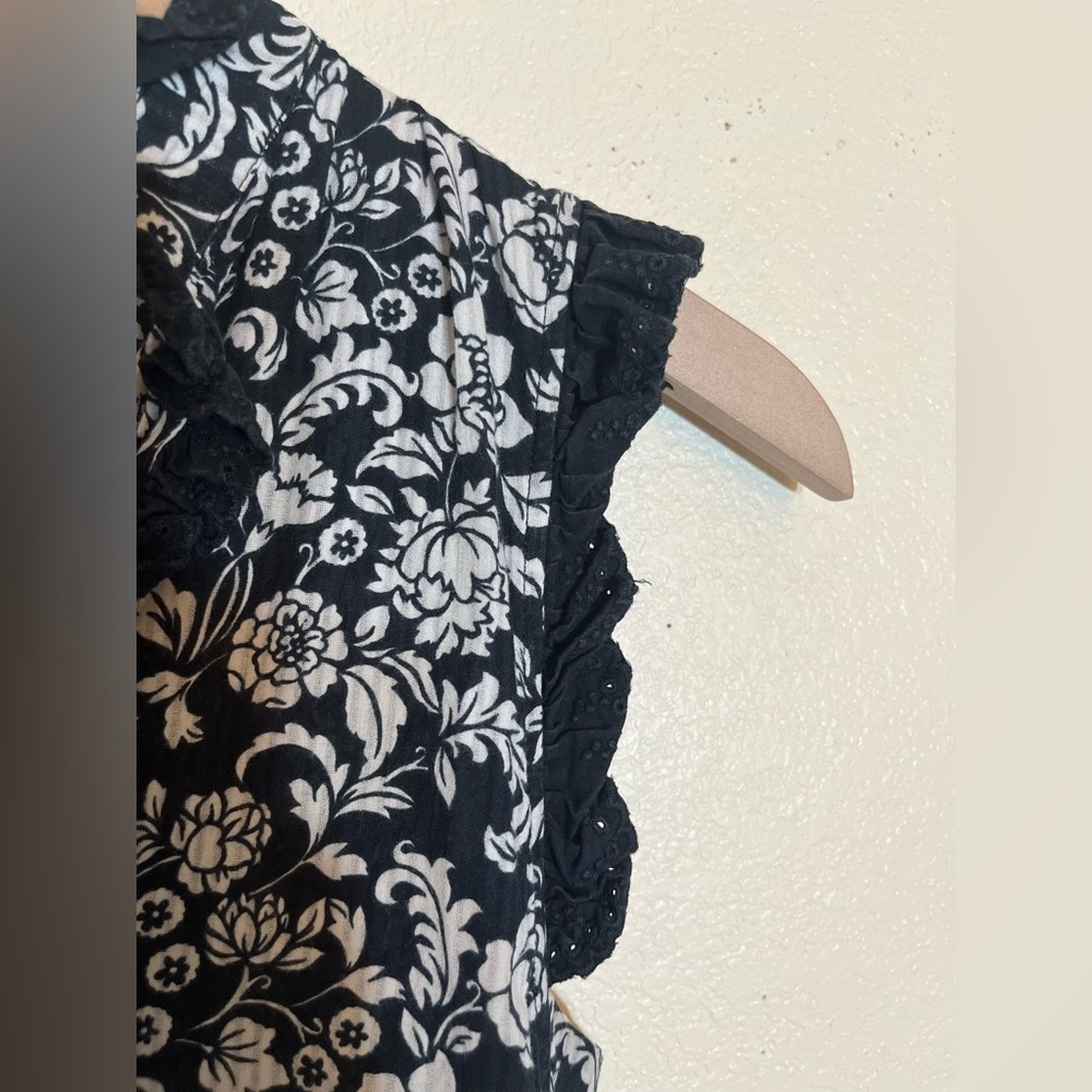 See by Chloe Dress - Women's Small Black White - Floral Midi Designer - Picture 9 of 13